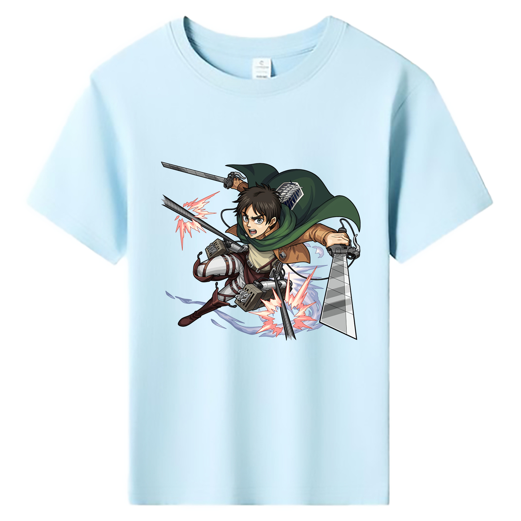 （画像用） 進撃の巨人 エレン･イェーガー Attack on Titan Eren Jäger 綿100％キッズTシャツ（フロントプリント）